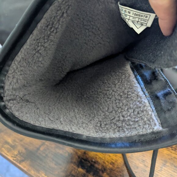 Women's Black and Gray Lace-Up Boots - Picture 9 of 11